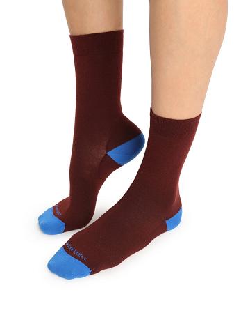 Espresso / Lazurite Women's Icebreaker Merino Lifestyle Fine Gauge Crew Socks | USA 1434SGLO